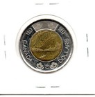 Canada 2 Dollar Coin 2017 Toonie Circulated Northern Lights Bi-metallic