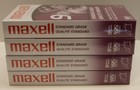 Lot Of 4 Maxell Standard Grade T-180 9 Hours Blank Vhs Tapes - New Sealed