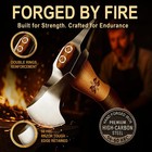 Grumpy Bear Survival Axe Camping Hatchet Forged High Carbon Short Wood Bar