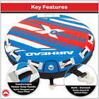 Airhead Hydro X 3 Person Towable Tube For Boating  Blue  White    Red