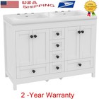 47inch Bathroom Vanity Bathroom Storage Cabinet With Double Ceramic Sink Usa