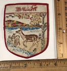 Vintage Maine Deer Doe   Fawn Sew On Patch Nos 1970s Travel Souvenir Nature