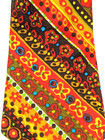 Vtg 60s 70s Hippy Tie Psychedelic Floral Stripes 4 5  Wide Handmade Funky Groovy