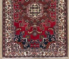 Vintage Tafresh Rug 5x6 Tribal Geometric Red Wool Hand Knotted Oriental Area Rug