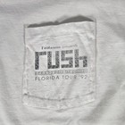 Vtg 90s Rush Florida Tour 92 Pocket T Shirt Roll The Bones Xl Lee Lifeson Peart