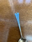 Vintage David Anderson Norway Sterling Silver Light Blue Enamel Spoon