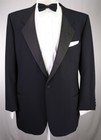 Giorgio Armani Vintage 90s Black 1-btn Tuxedo Formal Wedding Blazer 42r