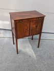 Vintage Federal Hepplewhite Style Mahogany Inlaid Wood Nightstand Table H84
