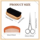 10 Sets Beard Grooming Kit - Beard Brush  Comb   Scissors - Bulk Boar Bristle   