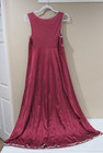 Vtg  Vanity Fair Silky Nightgown Women Sz 36  l  Burgundy Lace V-neck Usa