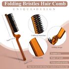 Travel Folding Hair Brush Bristles Hair Comb Collapsable Portable Pocket 2 Piece