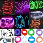 Neon Led Light Glow El Wire String Strip Rope Tube Decor Car Party   Controller
