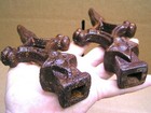 Two Cast Iron Finials Architectural Rust Finish