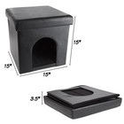 Pet House Ottoman- Collapsible Multipurpose Cat Or Small Dog Bed Cube
