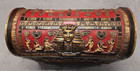 Egyptian Trunk And Storage Chest With Pharaoh Sarcophagus Red Black And Gold