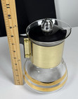 Handcraft Percmaster Stovetop Glass   Metal Coffee Percolator Gold Tone   Clear