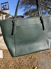 Michael Kors Ciara Large Top Zip Tote  Racing Green  Gold-tone Hardware  Euc