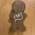 Wooden Gingerbread Man Christmas Ornament 1987  5-inches 