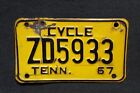 1967 Tennessee Motorcycle License Plate