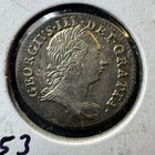 1763 Great Britain George Iii 3 Pence Threepence  925 Silver Maundy Antique Coin