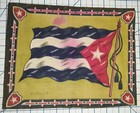 C1914 Large Cuba Flannel Flag B4 Tobacco Insert Cigarette Felt Vintage Cuban