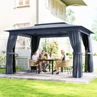 10  X 12  Outdoor Patio Gazebo  Double Roof Gazebo Canopy Shelter