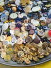 Large Lot Of Vintage Buttons Unsearched Antique 