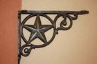 Rustic Star Shelf Brackets western Decor equestrian Decor corbel braces B-19