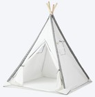 Play22 Kids Indoor outdoor Teepee Tents With Mat And Carry Case In White