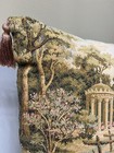 Vintage Decorative Tapestry Large  Pillow Victorian Romantic Era