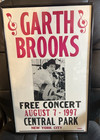 Garth Brooks 1997 Central Park Nyc Free Concert Poster Framed 22 X 14 Rare