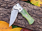 Custom Hand Made Forged Damascus Steel Folding Blade Pocket Knife Zs 418