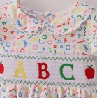 Boutique Back To School Abc Alphabet Embroidered Smocked Dress