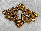 Old Keyhole Scrolls Detail Lock Cover Brass Colored 1 7 8 X 1 1 4 Inch Key Hole