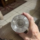 Victorian Era Heavy Pressed 8 Sided Clear Glass Perfume Bottle Decor No Stopper