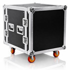 Heavy Duty 12u Ata Rack Case With 4  Casters Server Cabinet