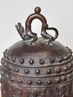 Japanese Vintage Bronze Bell Hansho Temple Buddhist Altar Dragon 8 5   