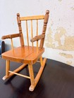 Vintage Cass Toys Wooden Doll Bear Rocking Chair Furniture