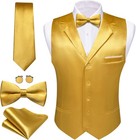 Mens 8pc Satin Wedding Tuxedo Vest Set Formal Suit Waistcoat Tie Bowtie Cufflink