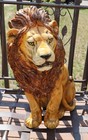 Vtg Sitting Lion Statue 1970s 26 