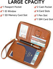 Leather Rfid Blocking Passport Holder Travel Wallet  Passport Cover travel Walle