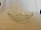 Vintage Clear Glass Fruit Bowl  Rib Design Starburst Center 8  Diameter