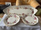 Hungarian Zsolnay Porcelain Butterfly Sandwich Set 7 Pieces