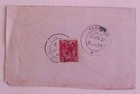 Singapore  Cover 1921 Backstamp India