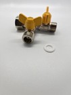 2 Way Gas Line Splitter Connector Valve Switch                