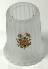 Vintage Roses Floral Pattern Panel Ribbed Satin Frosted Glass Fairy Lamp Shade