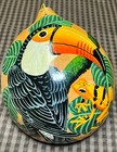 Vintage Panama 6  Gourd Colorful Hand Painted Folk Wall Art Toucan Tree Frog