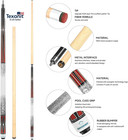 Pool Cue Stick 58  Billiard Cue Sticks 3d Printed Grip Professional Low Deflecti