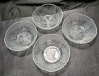 1970 s Set Of 4 Libbey Harmony Glass Berry dessert Bowls Clear Glass Serving 5in