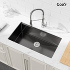 Cozy Undermount Stainless Steel Black Sink 30x19x10 Inch With Accessory